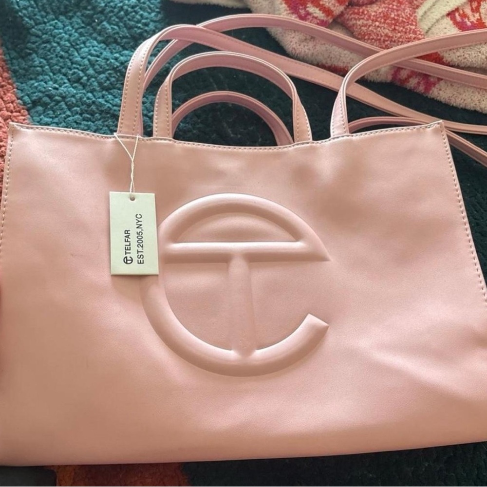 Telfar Pink Shopping Bag